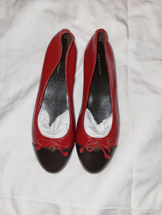 Tory Burch Shoes - Tory Burch Red and Black Ballet Flats*
